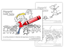 Stargold the Food Fairy Colouring Sheets