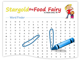 Stargold the Food Fairy Word Finder