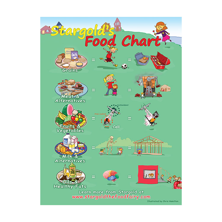 Food Chart Classroom Poster 18×24 in