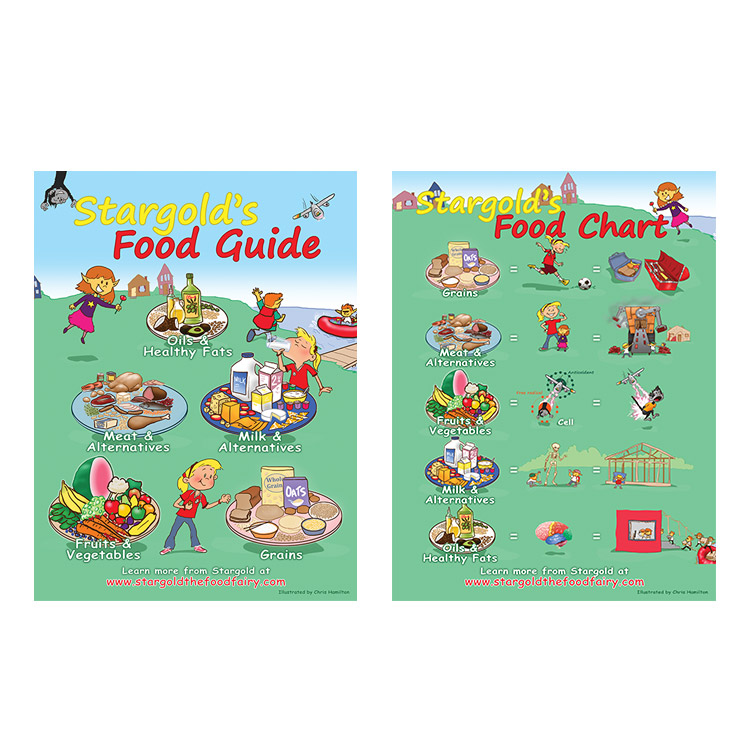 Food Guide & Chart Classroom Poster 18×24 in